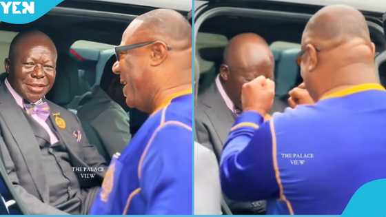 Asantehene meets Duncan Williams at Kotoka Airport, video of their playful encounter evokes joy