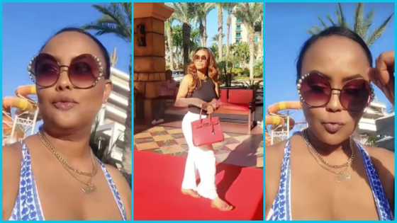 Latest video of McBrown chilling on vacation without her husband and wedding ring amid rumours confuses fans