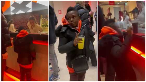 Yaw Dabo's drink exchanged for Fanta in an adult bar abroad as he walked among tall white men