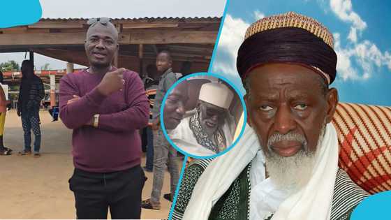 Appiah Stadium forcibly ‘extracts’ blessings after meeting National Chief Imam, video trends