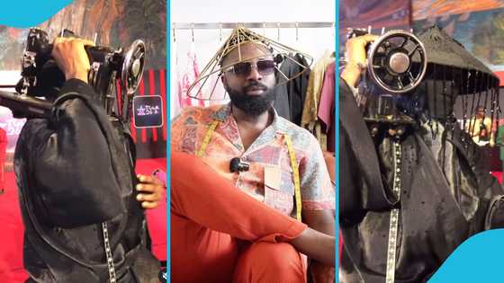 TGMA 2025: Elikem Kumordzie attends event with his sewing machine, causes stir