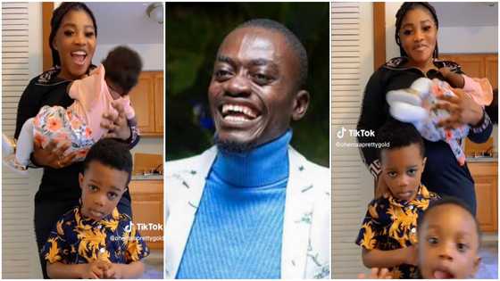 Lil Win's second wife Maame Serwaa flaunts beautiful kids in video
