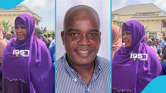 Hajia Amina Adam captivates Ghanaians with beauty and strength at late husband's funeral, video trends