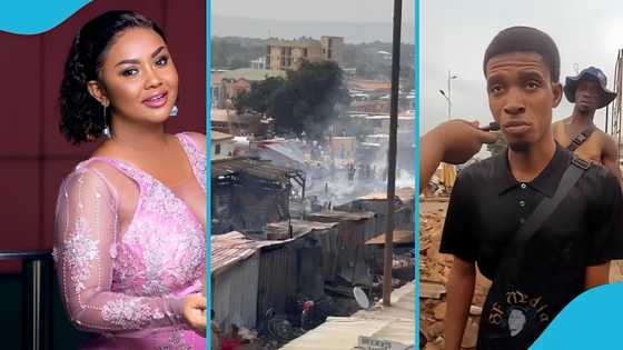 Madina Redco fire destroys shop of loan-backed trader, victim begs Nana Ama McBrown for support