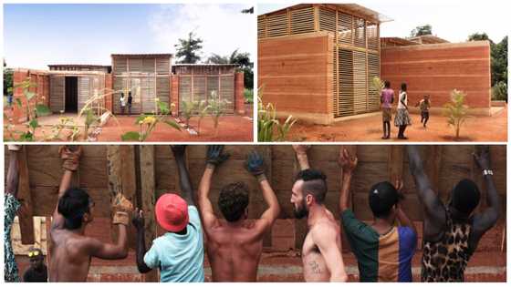 Two Italian architects designed and built an 'inside out' school in a village in Ghana