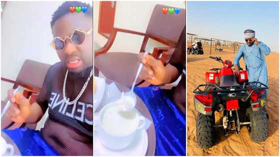 Brother Sammy cries as he gets served strange white light soup in Dubai, peeps laugh