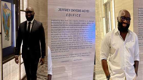 Top hotel in New York adopts Ghanaian man's artworks as major hangings on its walls