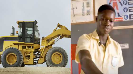 Netizens react as student of Takoradi Technical Institute builds water-fueled excavator