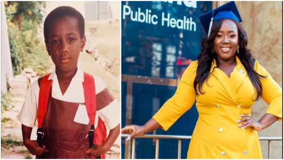 Girl whose mom could not pay her fees graduates with master's degree, shares throwback photo; peeps emotional