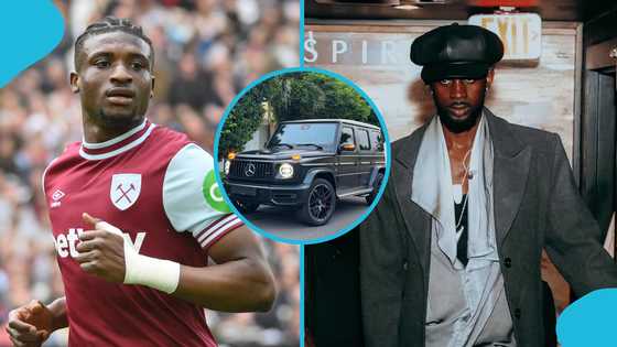 Black Stars’ Kudus caught on camera vibing to Blacko's track in $140K G-Wagon: Video