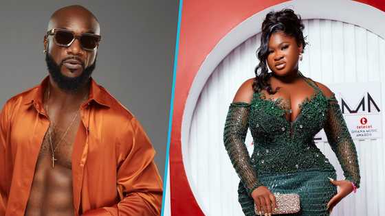 Kwabena Kwabena grinds Sista Afia's backside, peeps react