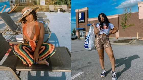Creative lady transforms cheap curtains into 7 stylish dresses; goes viral