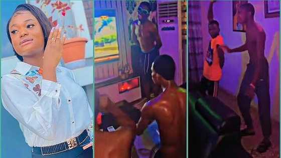 Nigerian man pulls shirt to dance for brother's wife who invited him and friends over, video trends