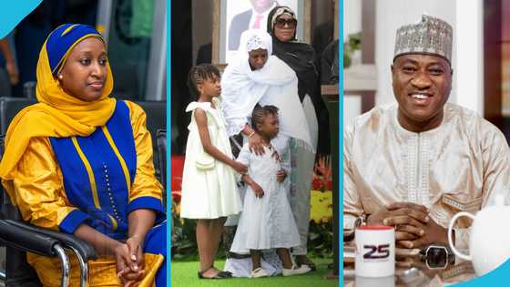 Murtala Mohammed's youngest daughter weeps uncontrollably during tribute, photo goes viral