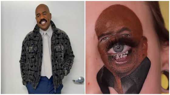 Talented makeup artist paints Steve Harvey's image on client's face in hilarious video