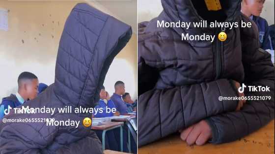 Student devises plan to sleep in class and uses jacket and ruler to look awake, Ghanaians in tears over TikTok video