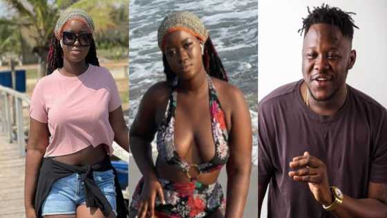 5 photos of Medikal's sister flaunting heavy curves and thighs in revealing beach-wear