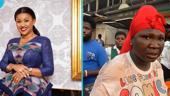 Ghanaian actress and media personality Nana Ama McBrown gifts Kumasi-based TikToker money
