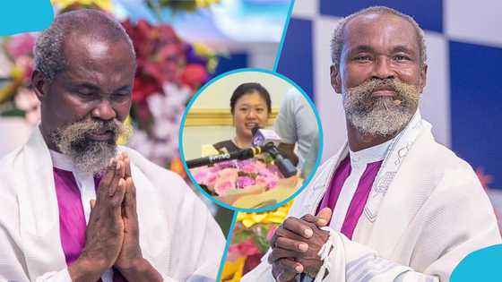 Stephen Adom Kyei Duah marks 62nd birthday, gets money bouquet from Chinese lady
