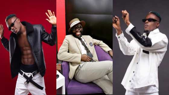 Okese 1 and Andy Dosty smoke peace pipe as they apologize to each other
