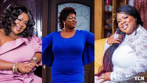 You are nice papa - Fans praise Kumawood actress Mercy Asiedu as she slims down & looks prettier in new photos