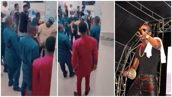 Drama as man angrily demands refund of his money from bank while ringing a bell; many react to video