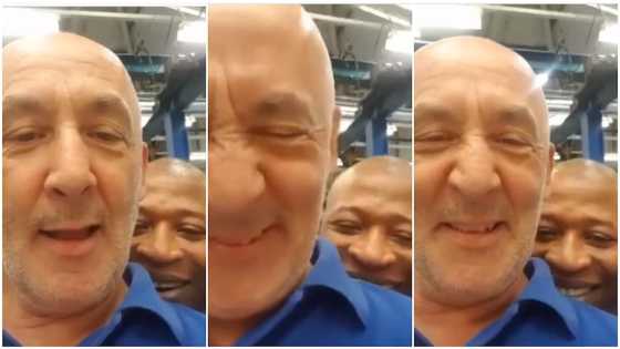 Oyinbo Man Tries to Speak Yoruba As Nigerian Man Teaches Him, He Pronounces Words in Funny Way