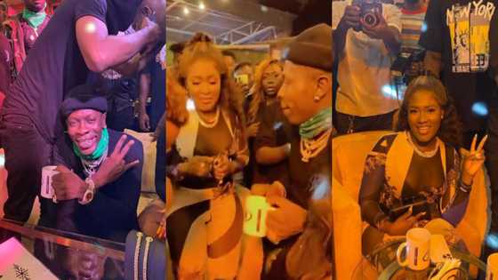 Video drops as Fella Makafui battles Shatta Wale on the dancefloor at Narcos All-Black party