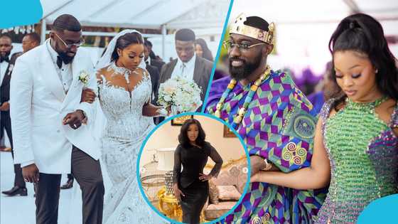 Kojo Jones’ pretty wife flaunts a slimmer figure as she rocks a GH¢37,000 bag at a funeral