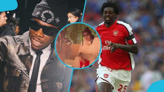 Stonebwoy stuns Adebayor with Laho freestyle at his plush Lome residence: Video