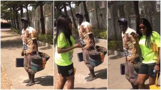 Shoemaker wows lady as he uses his wooden box to entertain her with sweet beats in video