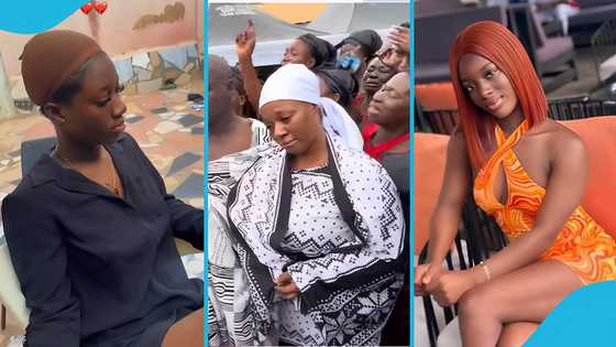 Yaa Baby's Funeral: Mother of GH Kobby's Girlfriend Wears White, Sorrowfully Pays Her Last Respect