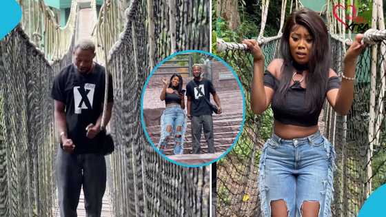 Perfect Match Xtra winner Grace almost ruins makeup with tears as she slays in white GH¢17,000 Prada boots during canopy walk