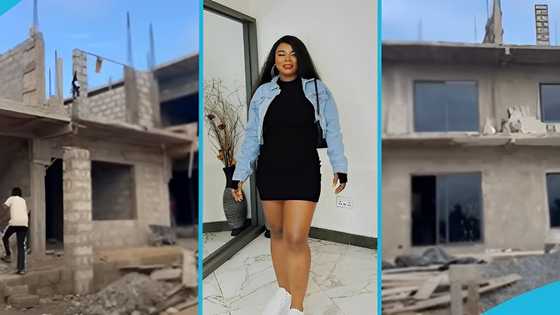 Nigerian lady who relocated to Ghana for greener pastures builds her first luxury home