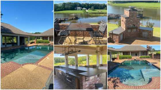 Inside the huge mansion of a judge: Building has large swimming pool, big outdoor kitchen for parties