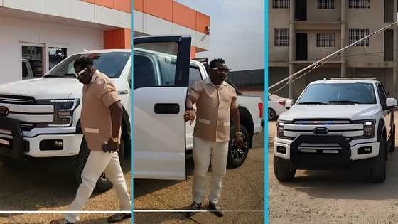 Koo Fori makes a grand entrance to his office with a new expensive 2018 Ford F-150 XLT SuperCrew
