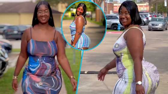 Plus-size lady shakes her massive behind as she struts confidently in heels, videos delight netizens