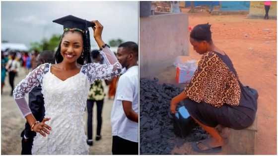 I have a university degree but I sell charcoal to survive - Young lady reveals in viral video