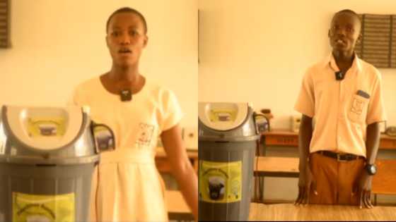 Obuasi SHTS students make bin that opens without physical contact