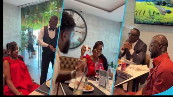 Mama Toli Toli eats elegantly at the executive lunch by Bola Ray, meets actor Chris Attoh, video warms hearts