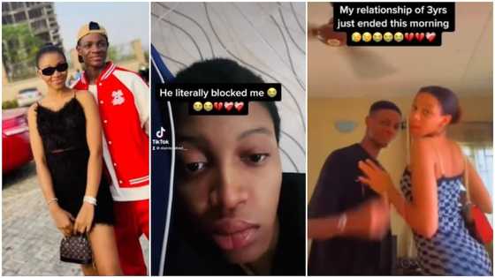 "He blocked me" - Sad lady lying in bed laments about boyfriend breaking up with her after 3 years in video