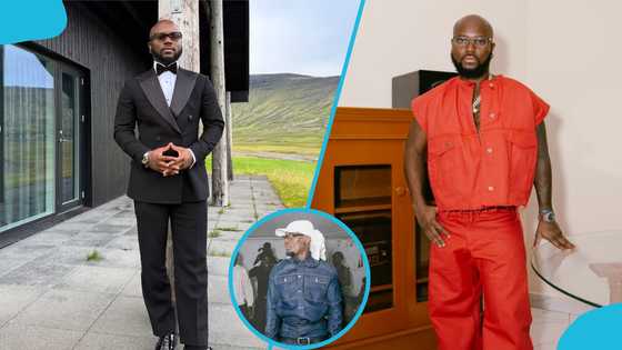 King Promise rocks double belts with denim fit, fans react to his bold style