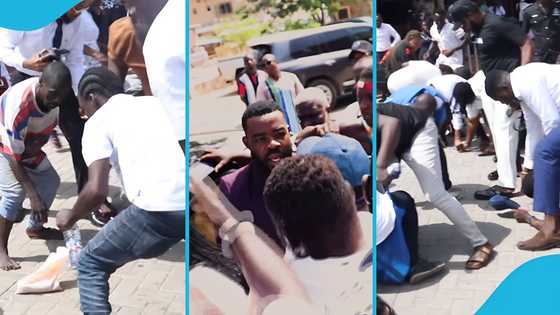 Richard Nii-Armah Quaye sprays wads of cash on large crowd after they swarm his Bentley in public