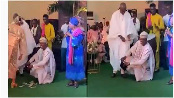 Dad wows many with amazing knee dance in cute video as money rains on him, social media reacts