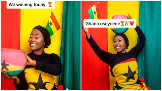 Ghanaian lady wish Black Stars well with beautiful photos as first group game beckons