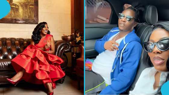 Nana Aba Anamoah leaves fan scared to speak wrong English as he begs for help: "Correct me, Madam English"