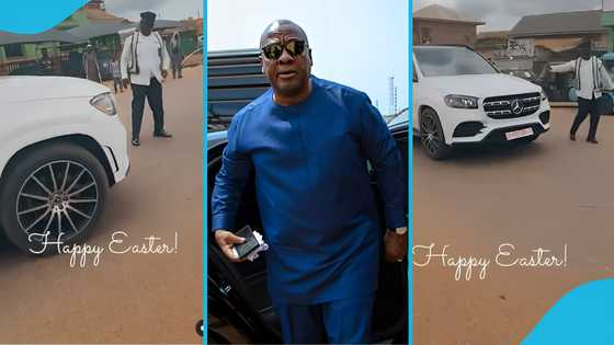 Driver with unregistered Benz lands in police grips for joining President Mahama's convoy on the street