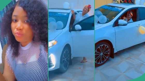 Man buys expensive Toyota car for his wife as push gift after they welcomed baby boy