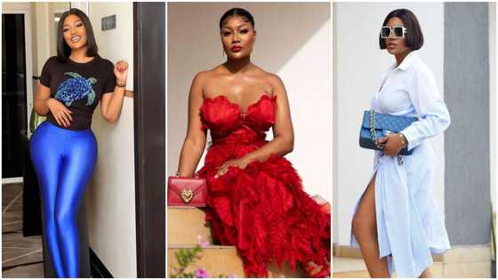 Sandra Ankobiah gives free show, flaunts her saucy 'chest' in sizzling photo; fans thirst