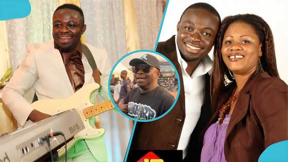 Kwaku Gyasi makes rare public appearance at Maame Tiwaa's one-week observation, video